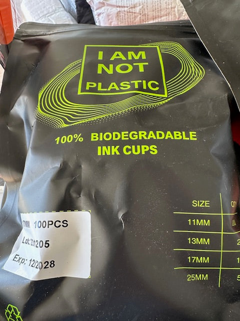 Biodegradable Ink Cups Green 17 mm