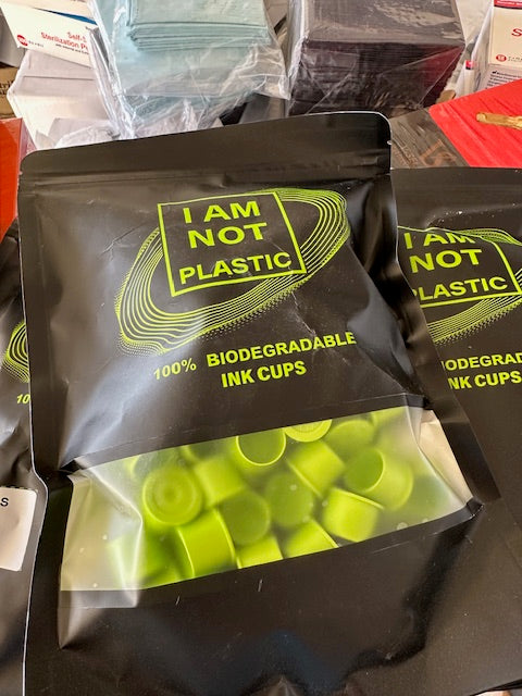 Biodegradable Ink Cups Green 17 mm