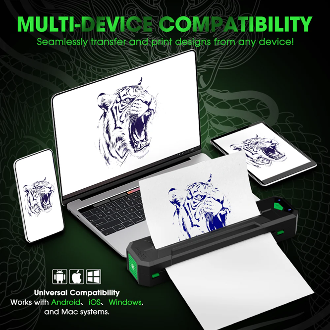 EZ Wireless Tattoo Transfer Stencil Printer