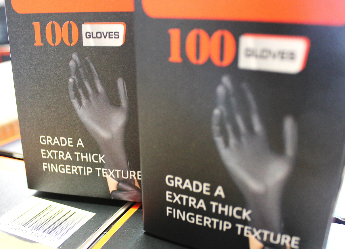 Black Nitrile Gloves Ultra Thick (5-6 mil) - $48/case
