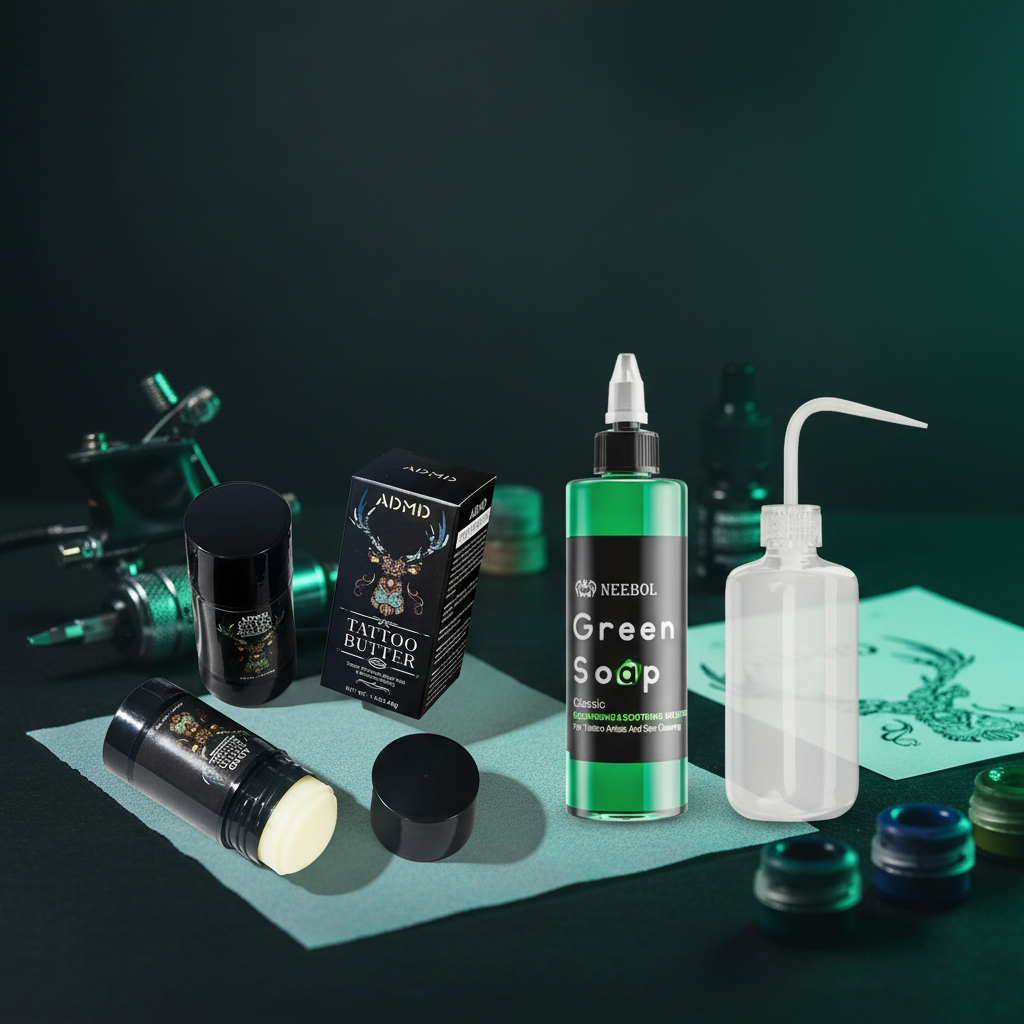 Green Soap + Squeeze Bottle + Tattoo Butter