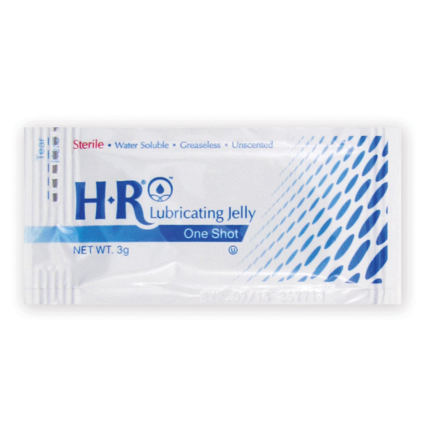 Lubricating Jelly, One-Shot, Sterile, 3 gram packets