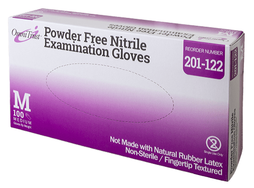 OmniTrust Blue Nitrile Gloves