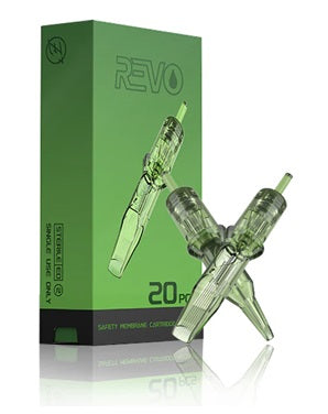 REVO Needle Tattoo Cartridges, Long Taper, Curved Magnums