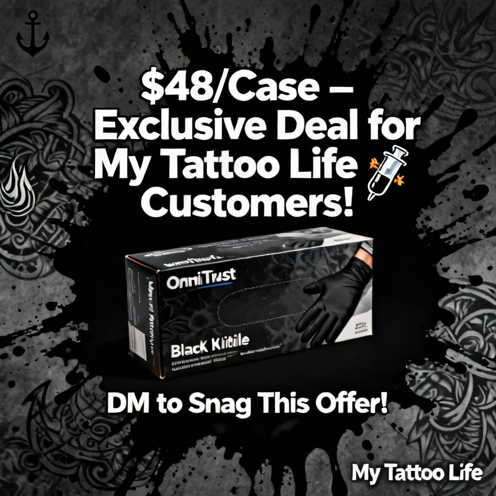 OmniTrust Black Nitrile Exam Gloves