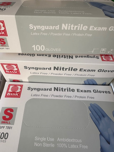Synguard Blue Nitrile Gloves - Clearance $3.00/box