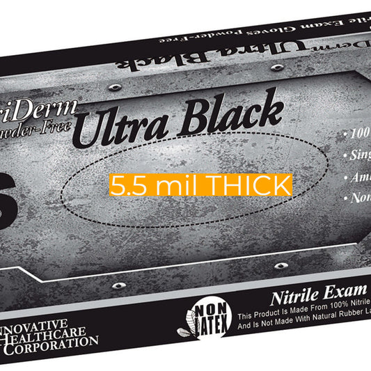 Nitriderm Ultra Black Tattoo Nitrile Gloves