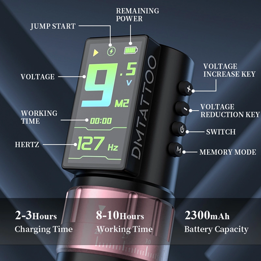 Venom Wireless Adjustable Stroke Tattoo Machine
